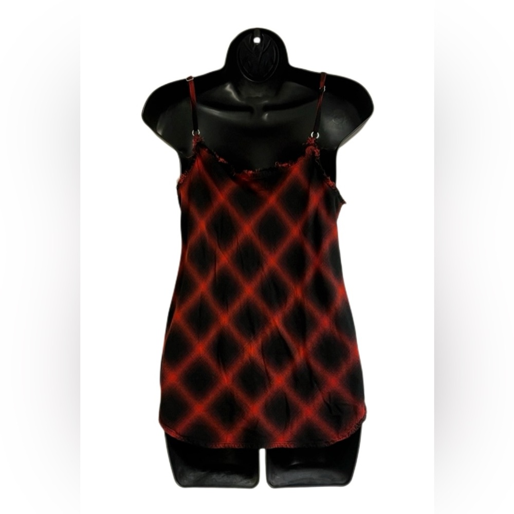 Bella Dahl Buffalo Print Tank with Raw Edge Detail - Picture 3 of 5